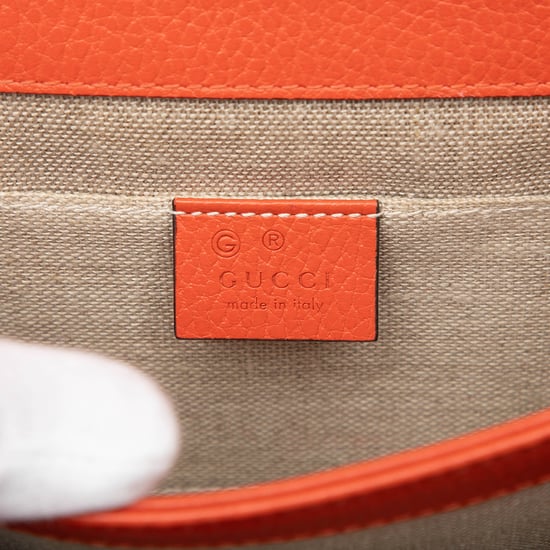 Cartera cruzada de piel de ternera de pequeño dólar de segunda mano con logo intrecciato G - Image 5