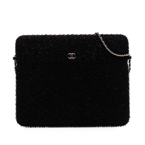 Bolso Crossbody de Cadena Cc Tweed de Segunda Mano para Tablet - Image 1