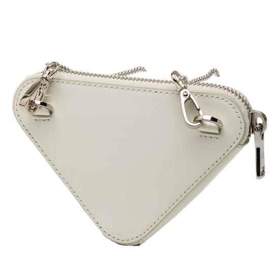 Bolso de cadena triangular de cuero cepillado de segunda mano - Image 2