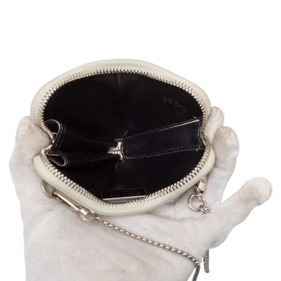 Bolso de cadena triangular de cuero cepillado de segunda mano - Image 4