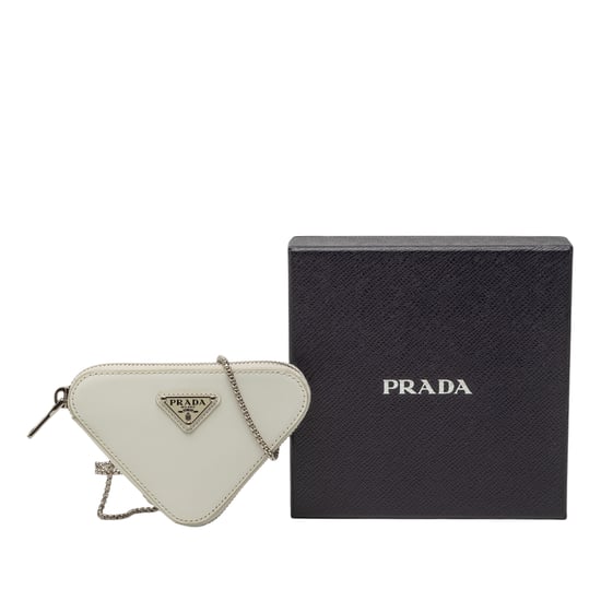 Bolso de cadena triangular de cuero cepillado de segunda mano - Image 6