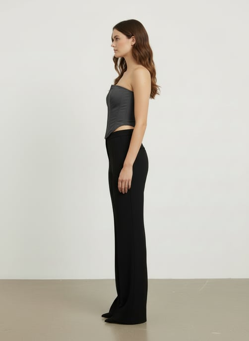 Top corsé negro Bardot - Image 3