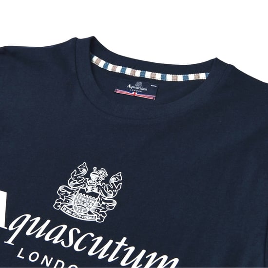 Camiseta Aquascutum Active Beach Basic Con Logo Grande Azul Marino - Image 2