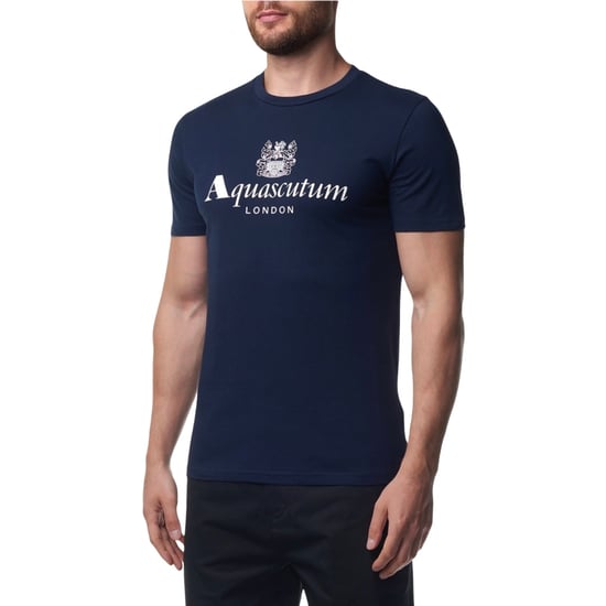 Camiseta Aquascutum Active Beach Basic Con Logo Grande Azul Marino - Image 3