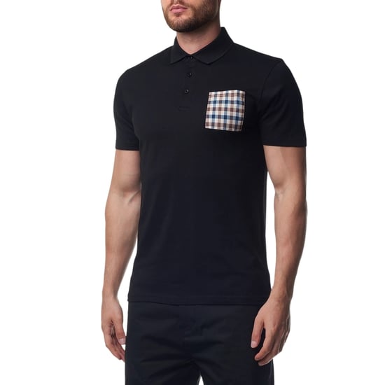 Polo Negro De Cuadros Marineros Aquascutum Active Beach - Image 3