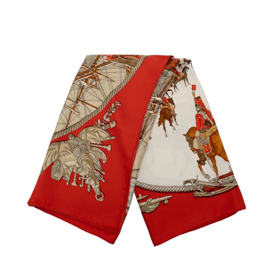 Pañuelo de seda Marine Et Cavalerie de segunda mano 90 - Image 1