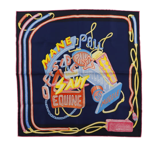 Bufanda de seda Gavroche Chevaloscope Neon Pointille de segunda mano 45 - Image 1