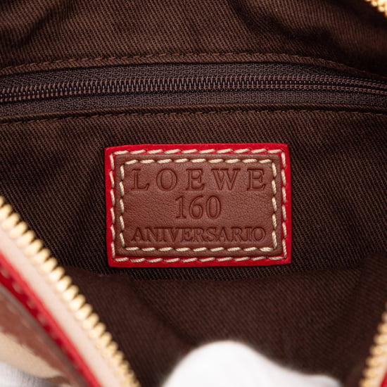 Bolso de hombro de lona con ribete de ante de segunda mano del 160° aniversario - Image 5