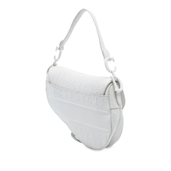 Bolso de Montura de Piel de Novillo Estampada en Oblicuo de Segunda Mano - Image 2