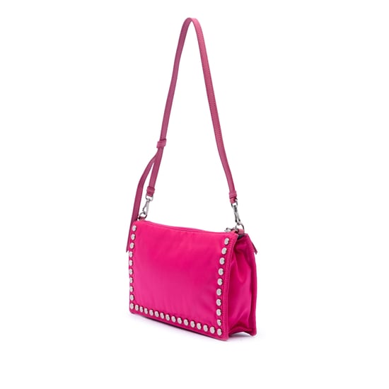 Bolso de Hombro Etiqueta Studded Tessuto de Segunda Mano - Image 2