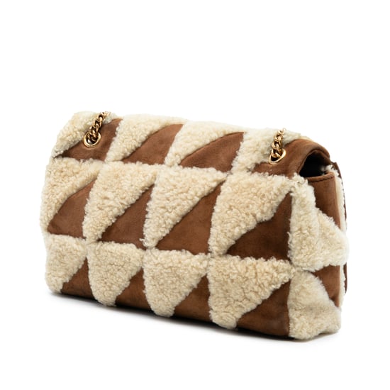 Bolso de hombro Jamie de ante y shearling patchwork medio de segunda mano - Image 2