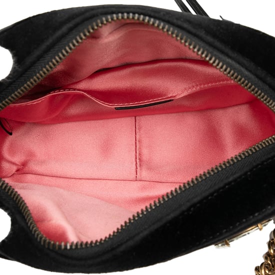 Bolso cruzado de terciopelo matelassé con cristales Mini Gg Marmont de segunda mano - Image 4