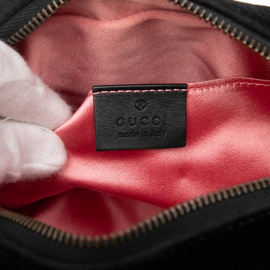 Bolso cruzado de terciopelo matelassé con cristales Mini Gg Marmont de segunda mano - Image 5