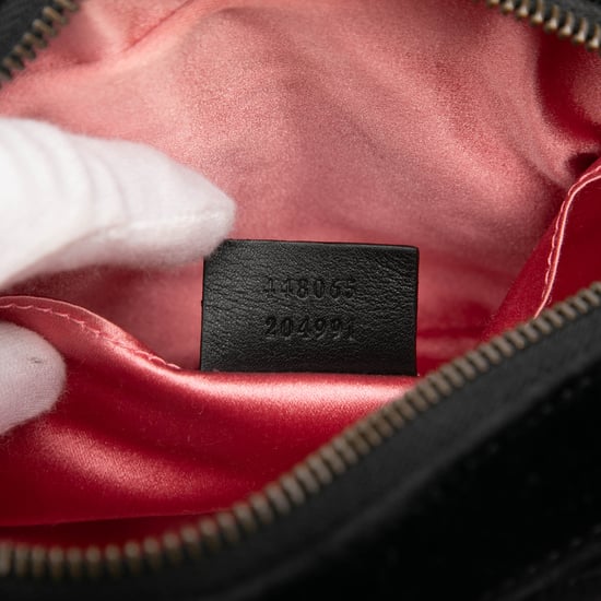 Bolso cruzado de terciopelo matelassé con cristales Mini Gg Marmont de segunda mano - Image 6