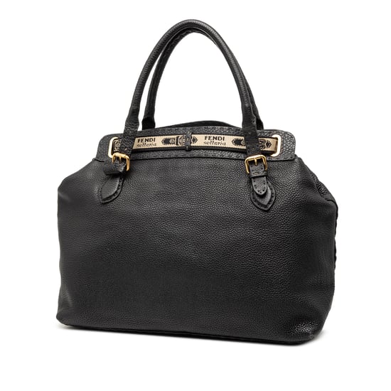 Bolso Tote Selleria Villa Borghese de cuero grande de segunda mano - Image 2