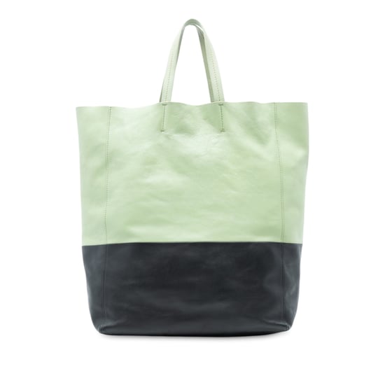 Tote vertical de cuero bicolor de segunda mano - Image 2