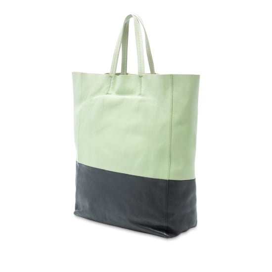 Tote vertical de cuero bicolor de segunda mano - Image 3
