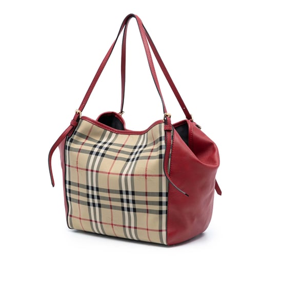 Tote Canterbury de Lona y Cuero con Estampado Haymarket Pequeño de Segunda Mano - Image 2