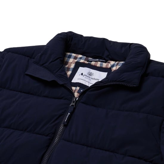 Chaqueta Acolchada De Cuello Alto Azul Marino Aquascutum Active Sp - Image 2