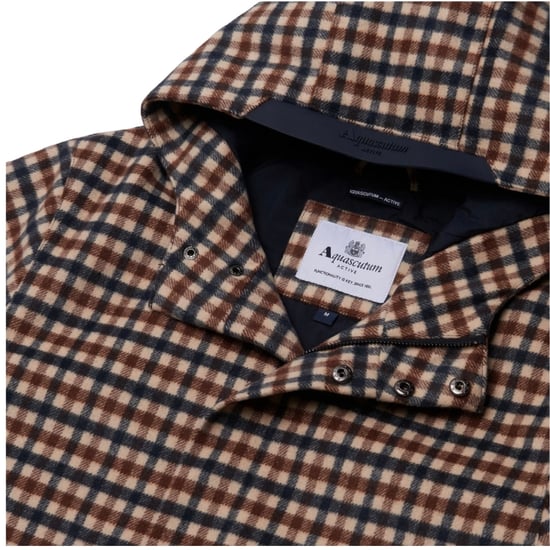 Chaqueta Deportiva Con Capucha De Lana Aquascutum Active Club Check - Image 2