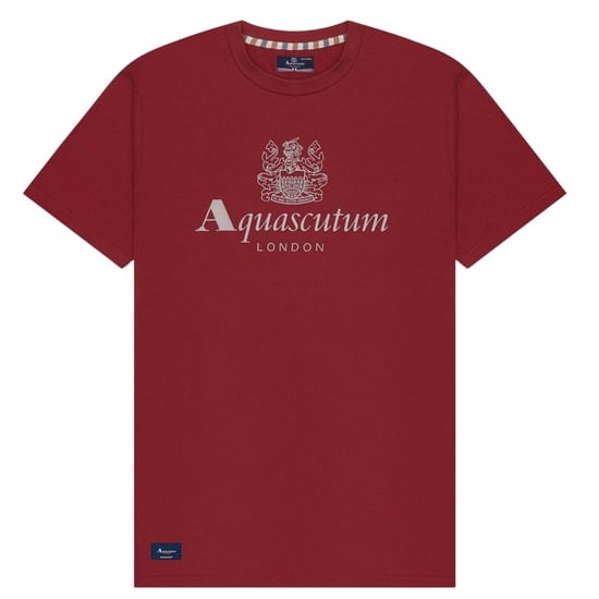 Camiseta Aquascutum Active Beach Basic Con Logo Grande En Burdeos - Image 1