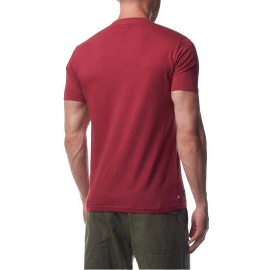 Camiseta Aquascutum Active Beach Basic Con Logo Grande En Burdeos - Image 4