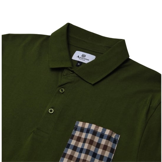 Polo Aquascutum Active Beach Sailor Check Polo Verde Militar - Image 2