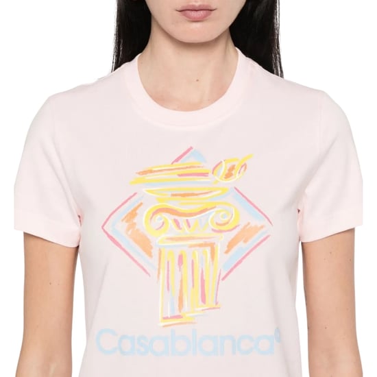 Camisetas Rosas Con Columna De Diamantes De Casablanca - Image 3