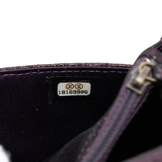 Cartera con cadena de terciopelo acolchado iridiscente de cordero tartán de segunda mano - Image 5