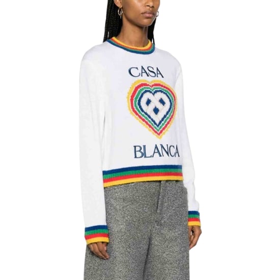 Jersey Casablanca Heart Casa Brand, Tejido De Punto Blanco - Image 2