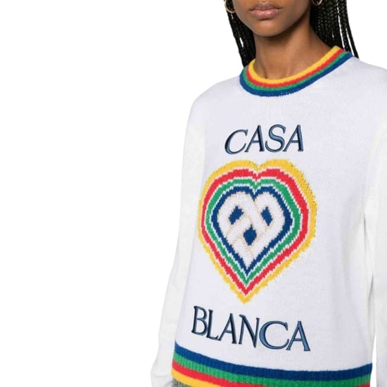 Jersey Casablanca Heart Casa Brand, Tejido De Punto Blanco - Image 4