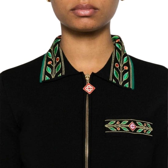 Chaquetas Negras Con Laurel Bordado De Casablanca - Image 5