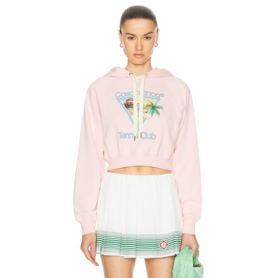 Sudadera Corta Con Estampado De Casablanca, Sudadera Rosa Pálido Del Afro Cubism Tennis Club - Image 2