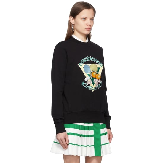 Sudadera Negra Con Bordado Del Club De Ping Pong De Casablanca - Image 3
