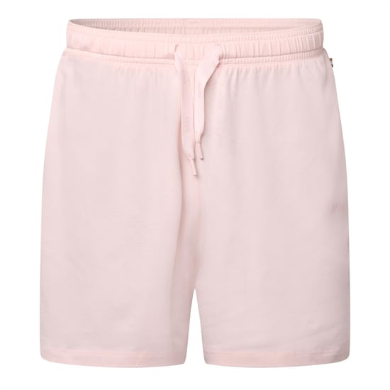 Pantalones cortos de pijama de algodón elástico para mujer en rosa - Image 1