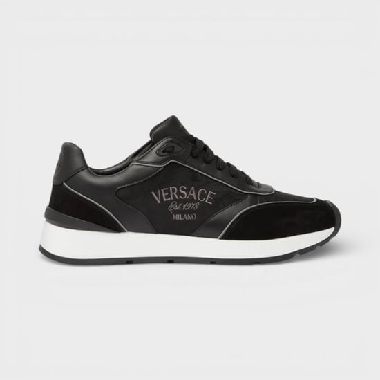Zapatillas de Cuero Mixto para Hombre Versace Negros - Image 1
