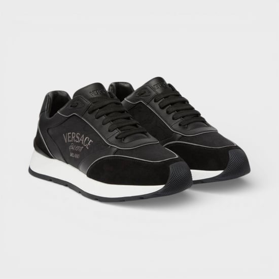 Zapatillas de Cuero Mixto para Hombre Versace Negros - Image 2