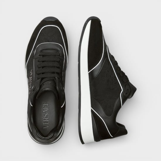 Zapatillas de Cuero Mixto para Hombre Versace Negros - Image 3