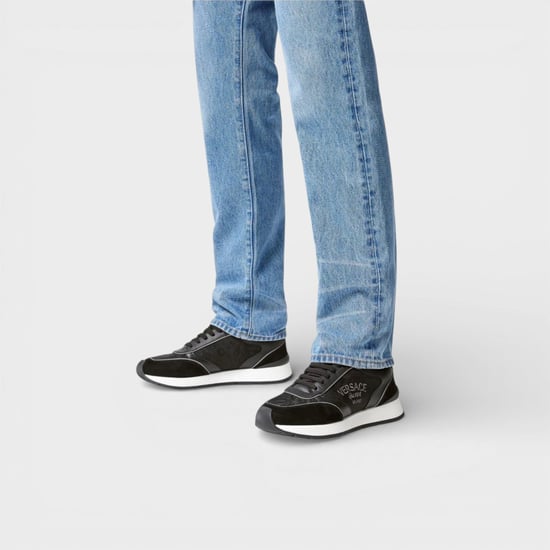 Zapatillas de Cuero Mixto para Hombre Versace Negros - Image 4