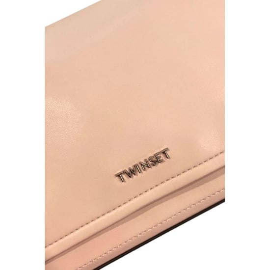 Bolso de hombro para mujer Twinset de poliuretano rosa - Image 5