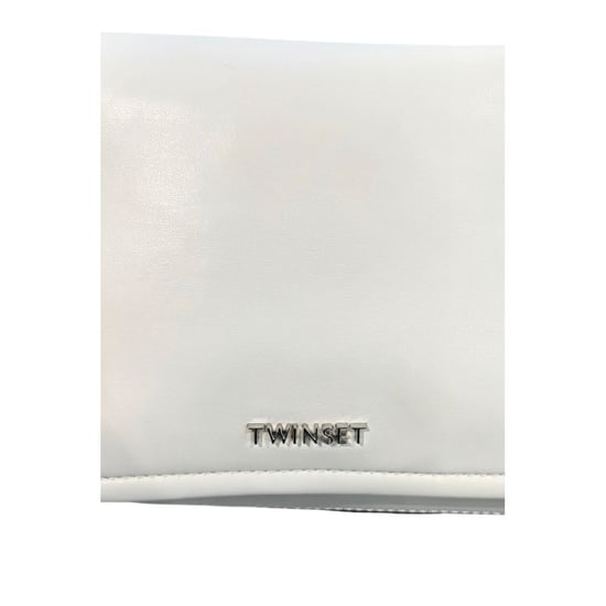 Bolso de hombro para mujer Twinset blanco de PU - Image 5
