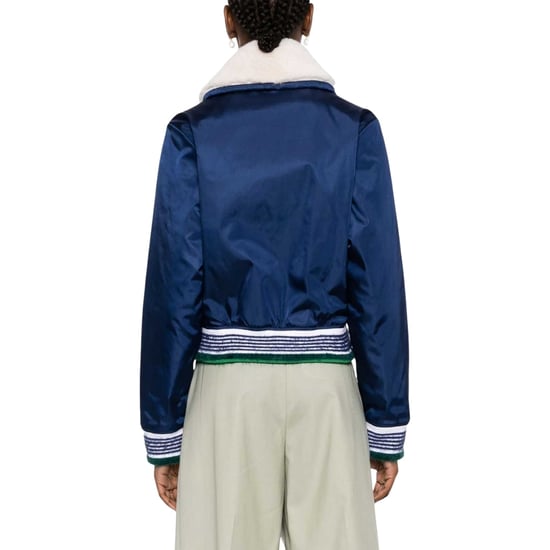 Chaqueta Bomber De Nailon Azul Marino De Casablanca - Image 4