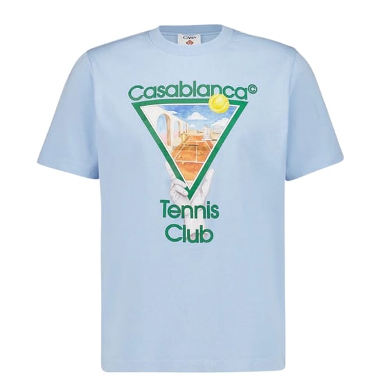 Camiseta Azul Con Icono Del Tenis Metafísico De Casablanca - Image 1