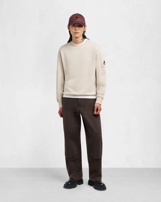 Sudadera Hartsfield de cuello redondo en marfil - Image 1