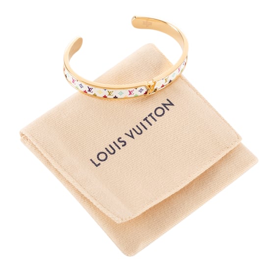 Louis Vuitton Ltd. Ed. LV x Takashi Murakami LV Initiales Bracelet Medium en Blanco/Multicolor Lienzo recubierto - Image 6