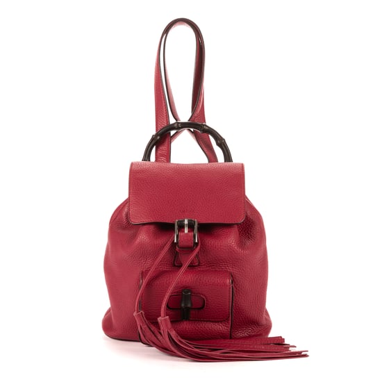 Gucci Bamboo Tassel Backpack en Fucsia Cuero de ternero - Image 1