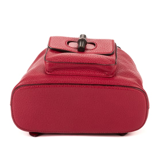 Gucci Bamboo Tassel Backpack en Fucsia Cuero de ternero - Image 6