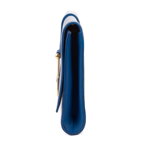 Yves Saint Laurent Ligne-Y Clutch Small en Blue Cuero de ternero - Image 3