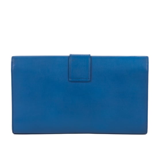 Yves Saint Laurent Ligne-Y Clutch Small en Blue Cuero de ternero - Image 5