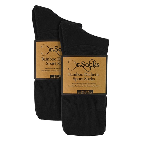 Paquete de 6 calcetines deportivos para hombres diabéticos | Calcetines cómodos transpirables sin compresión - Image 2